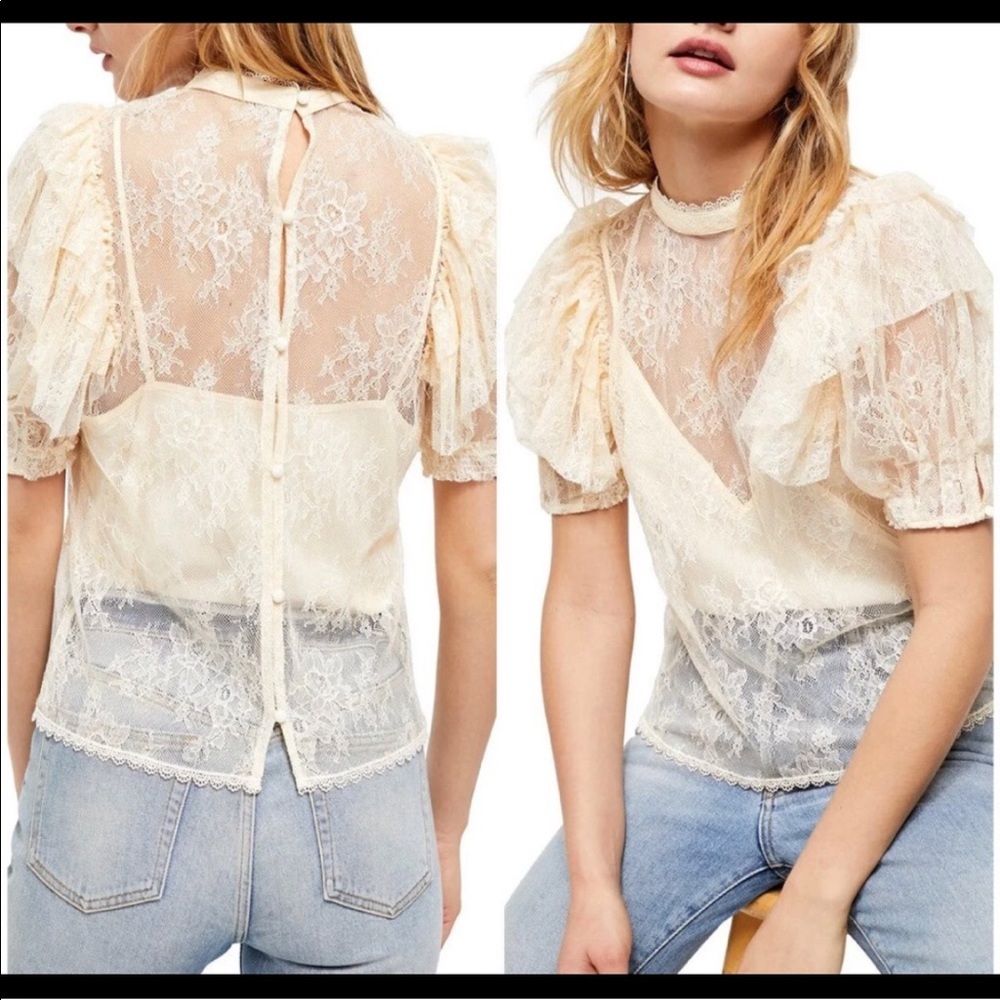Free People Secret Admirer Blouse